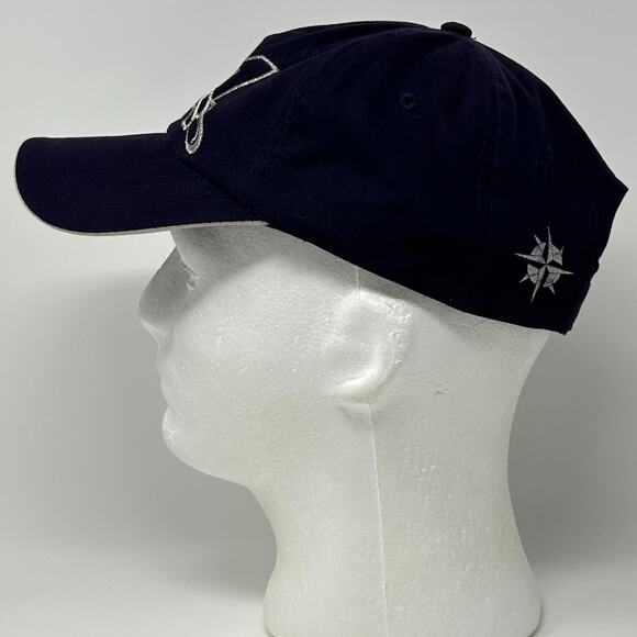 Vintage 90s Ken Griffey Jr Seattle Mariners Dad Hat Baseball Cap Blue Strapback - Picture 6 of 9